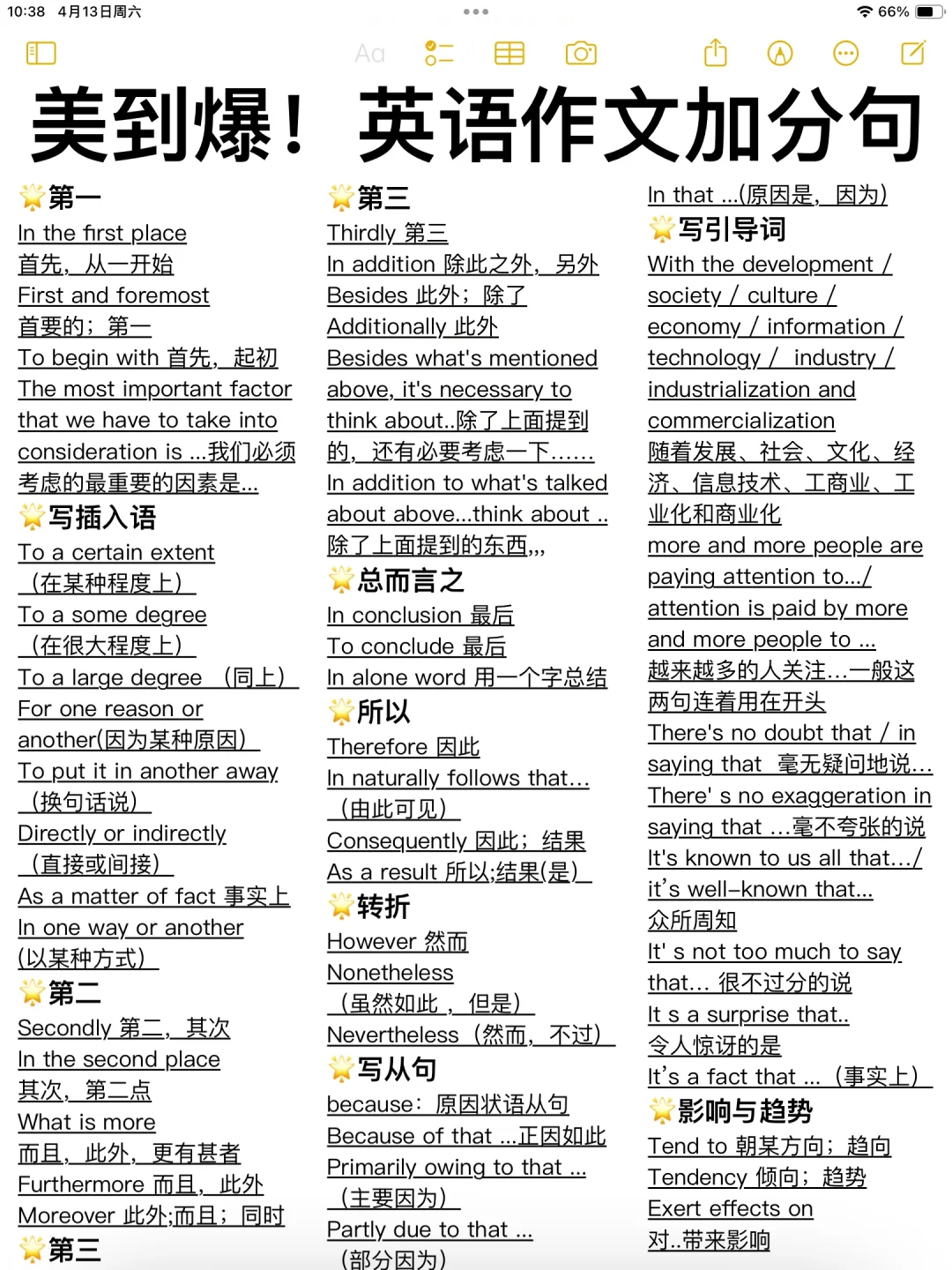 英语作文秒变高级！背了它，阅卷老师超喜欢！