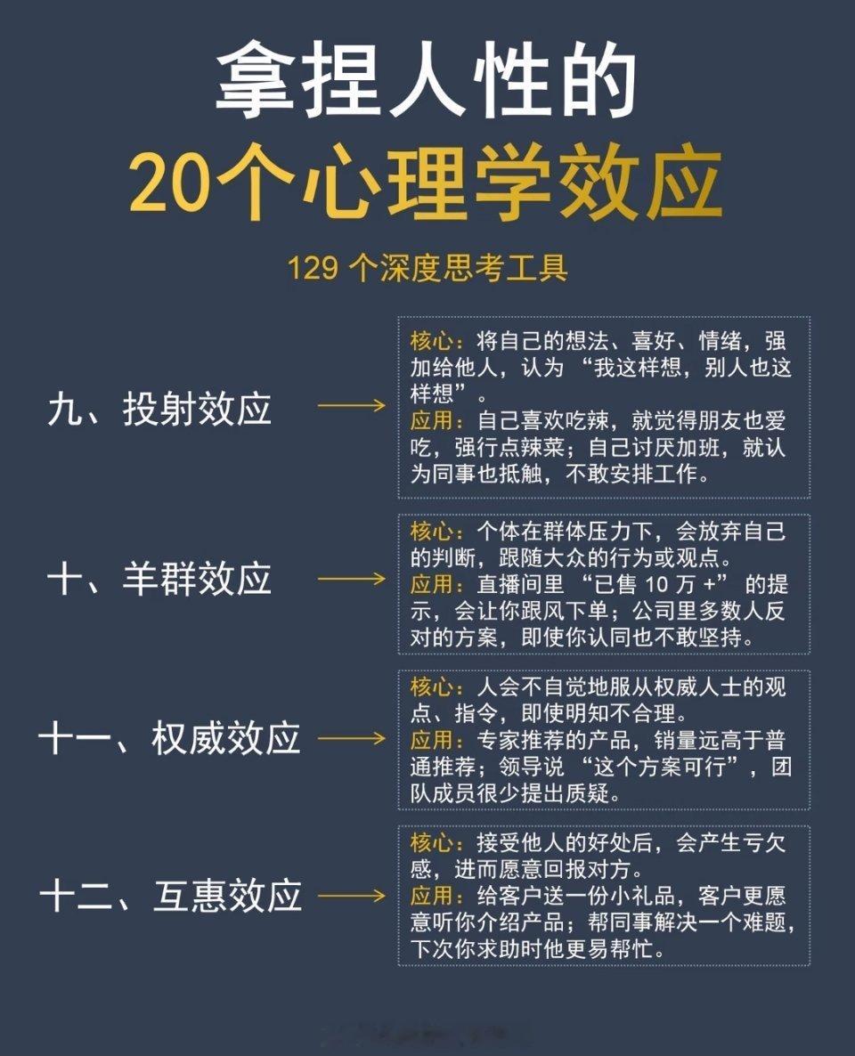 拿捏人性的20个心理学效应 