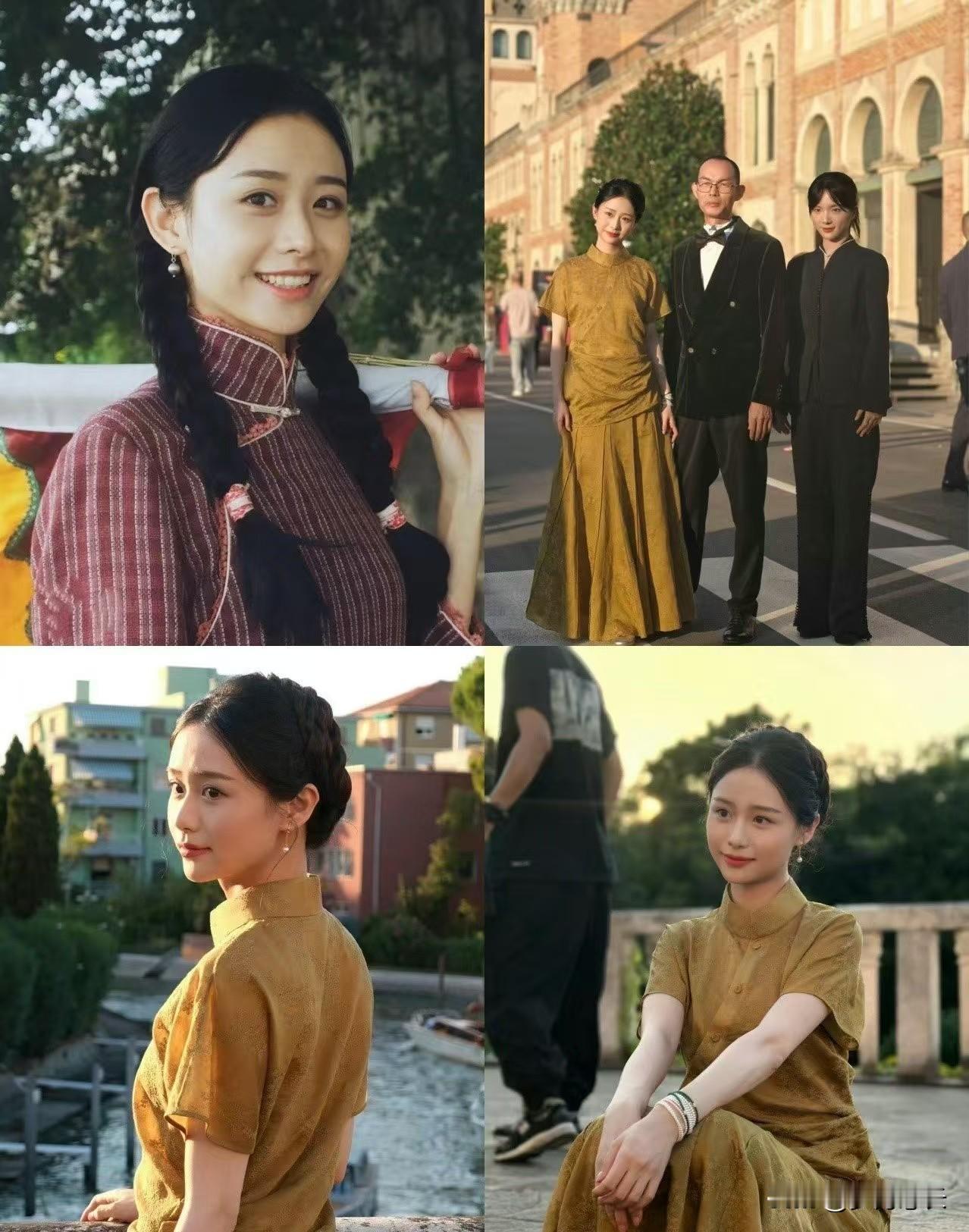 威尼斯红毯上，
外媒镜头怼着王晓慧疯狂按快门，
而此刻她脑子里想的可能是：请假天