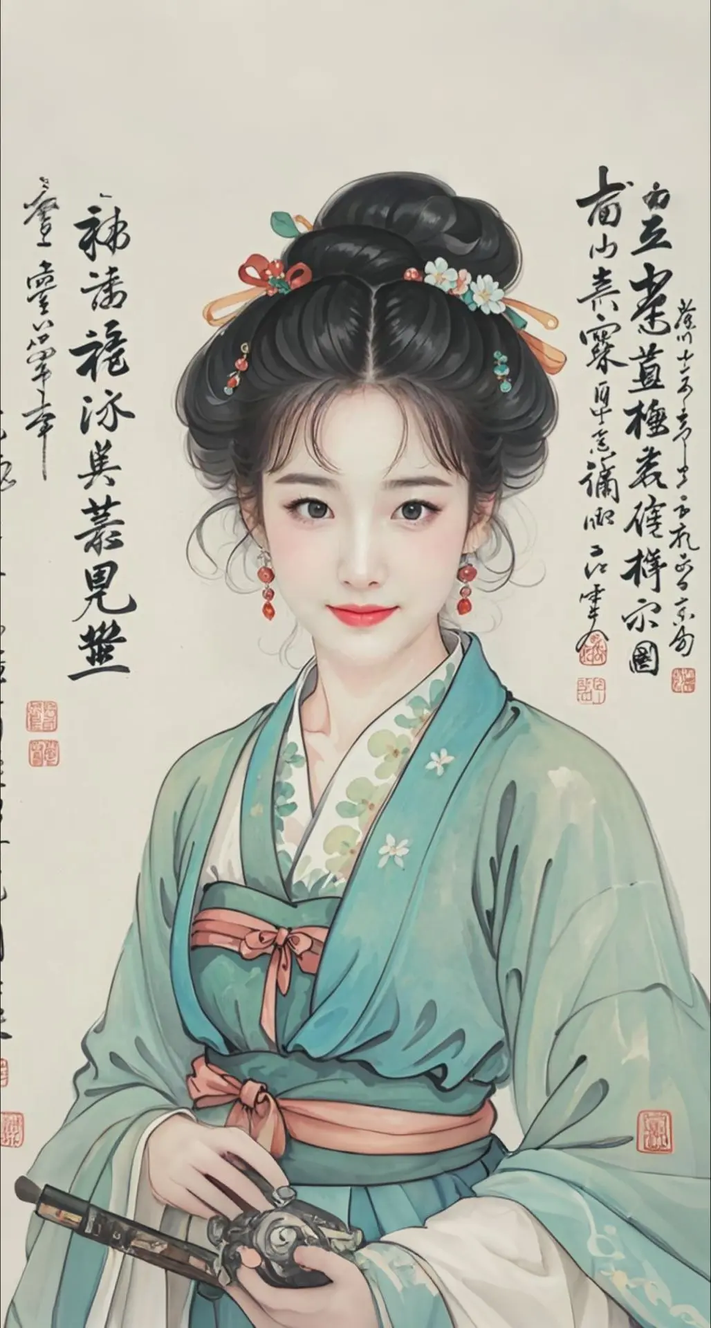 AI扩图 AI诗意水墨影