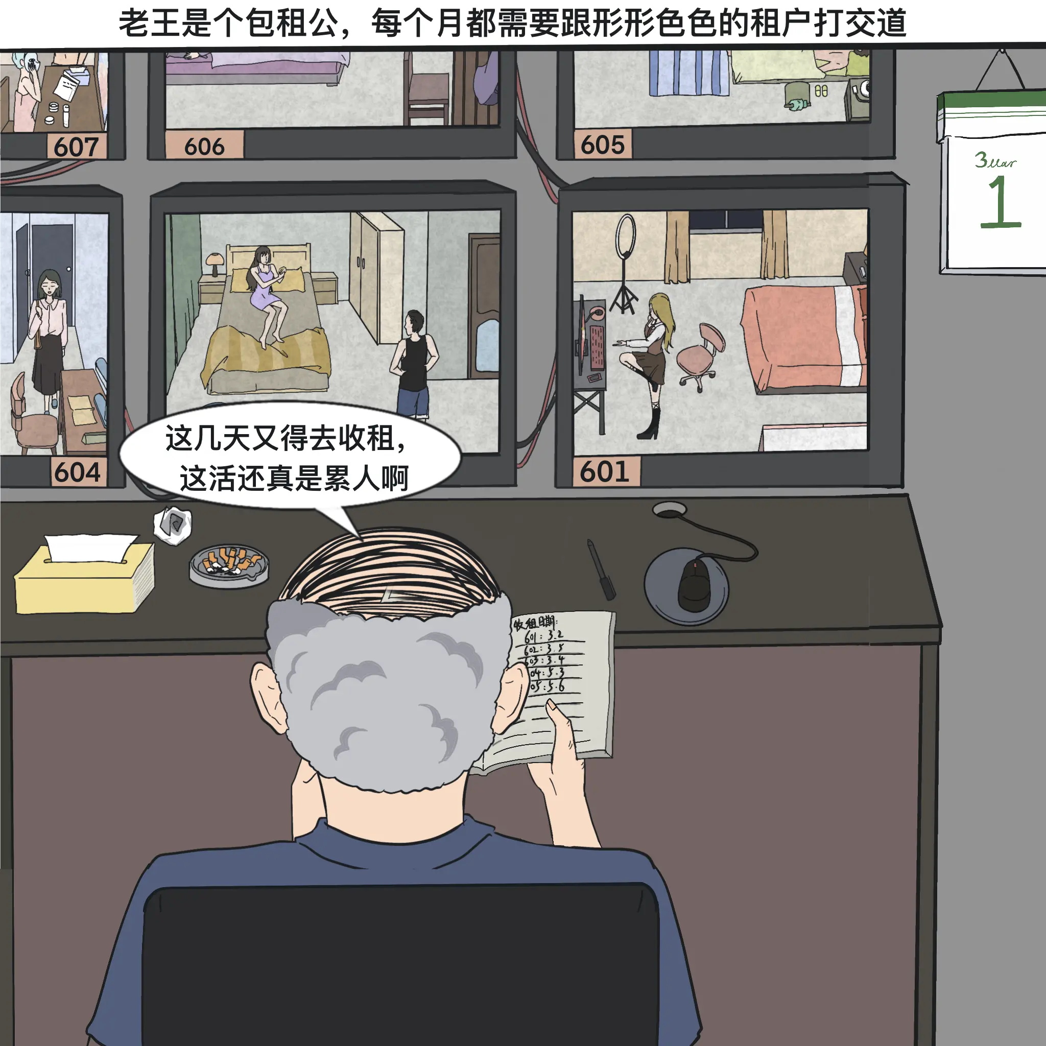恐怖漫画《包租公》，看懂后细思极恐。