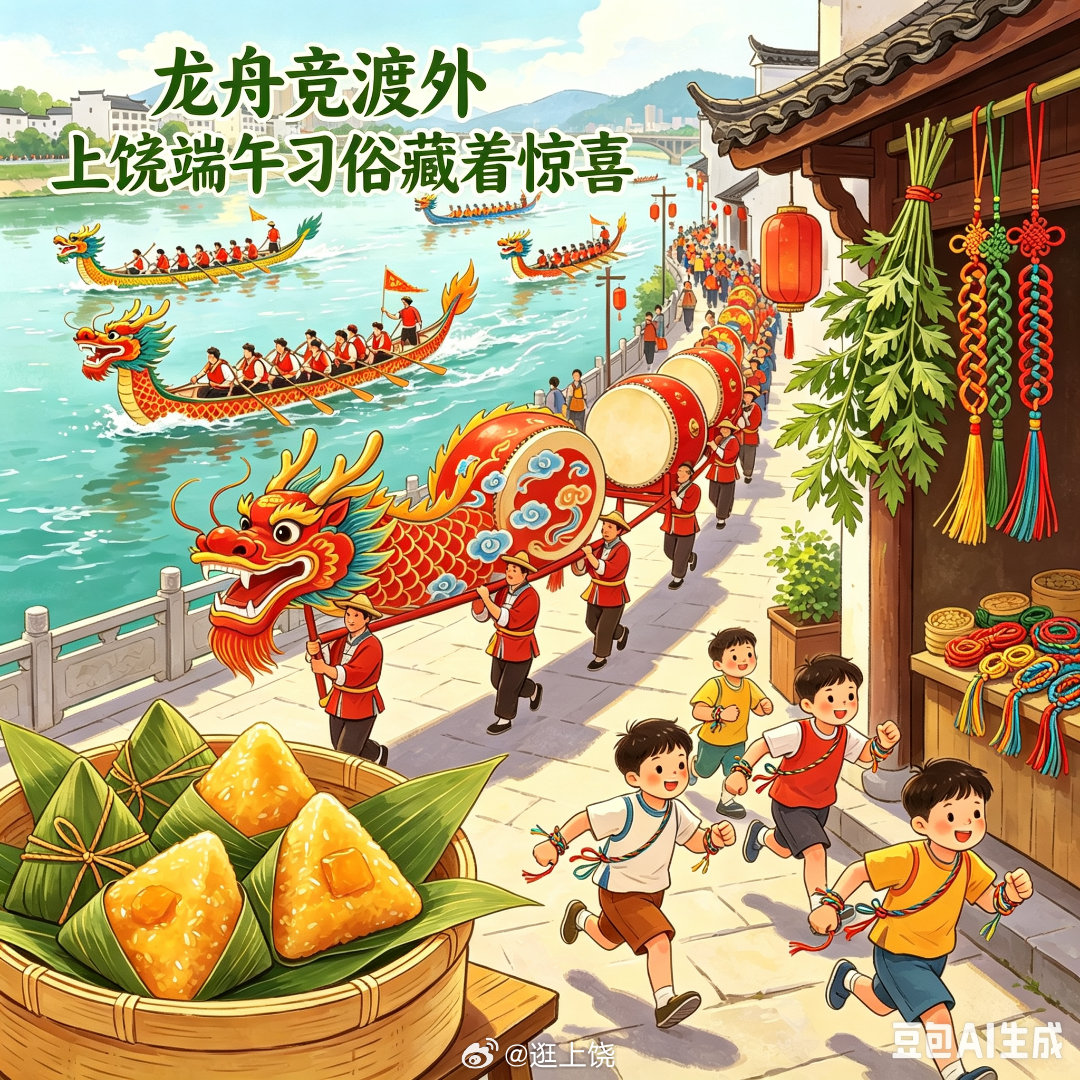 龙舟竞渡外上饶端午习俗藏着惊喜从小以为端午就是看龙船，长大后才发现，上饶的端午藏