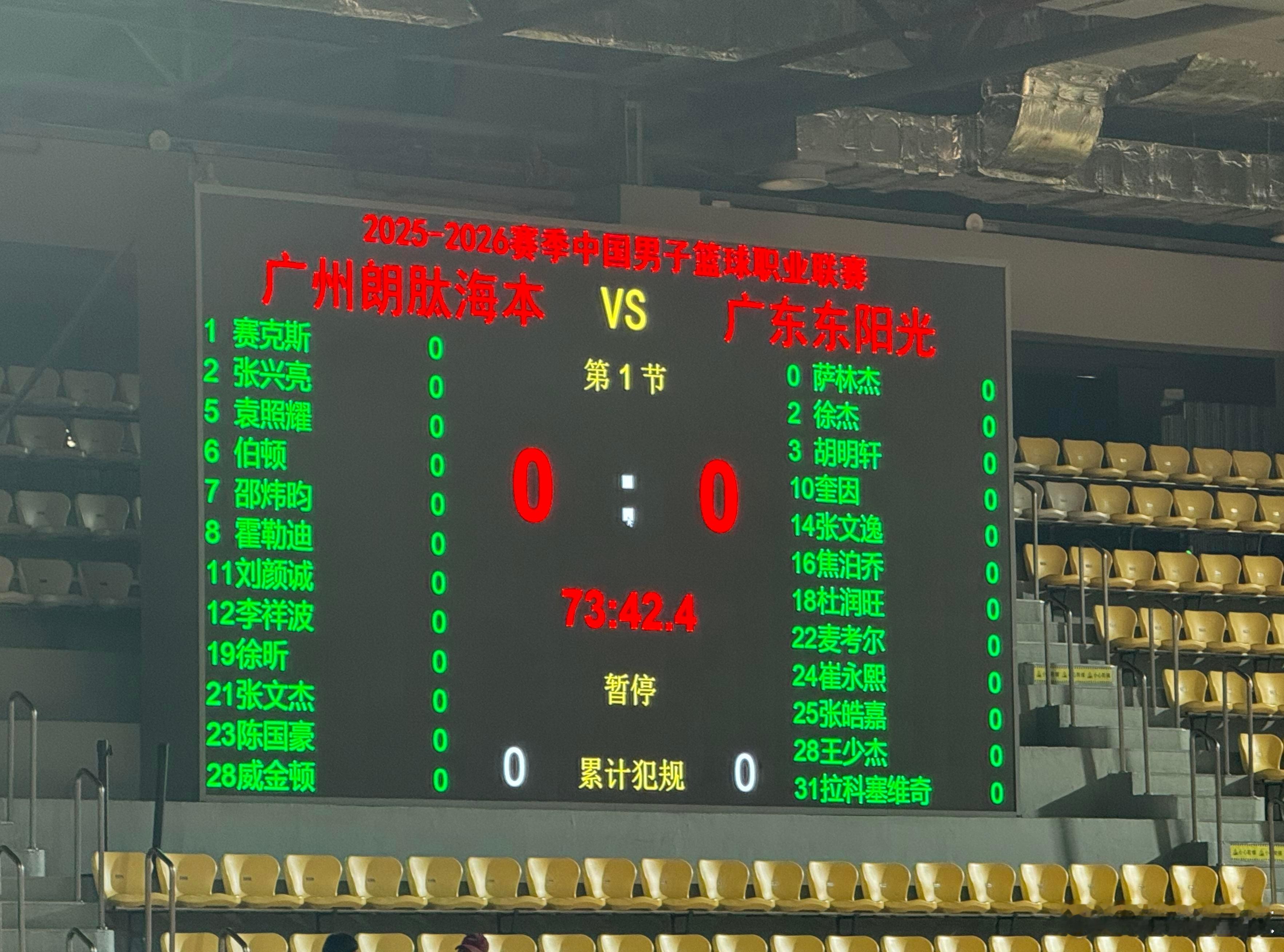 广东队大名单出炉，老寒腿组合全部归位，焦泊乔替换王洪泽进入轮换，背水一战没有退路