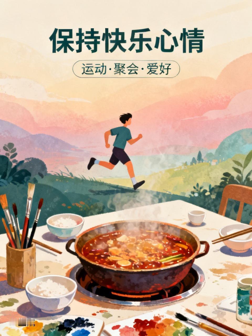 想保持快乐的心情，其实方法还挺多。我觉得运动就很有效，之前我压力大心情差，去跑跑