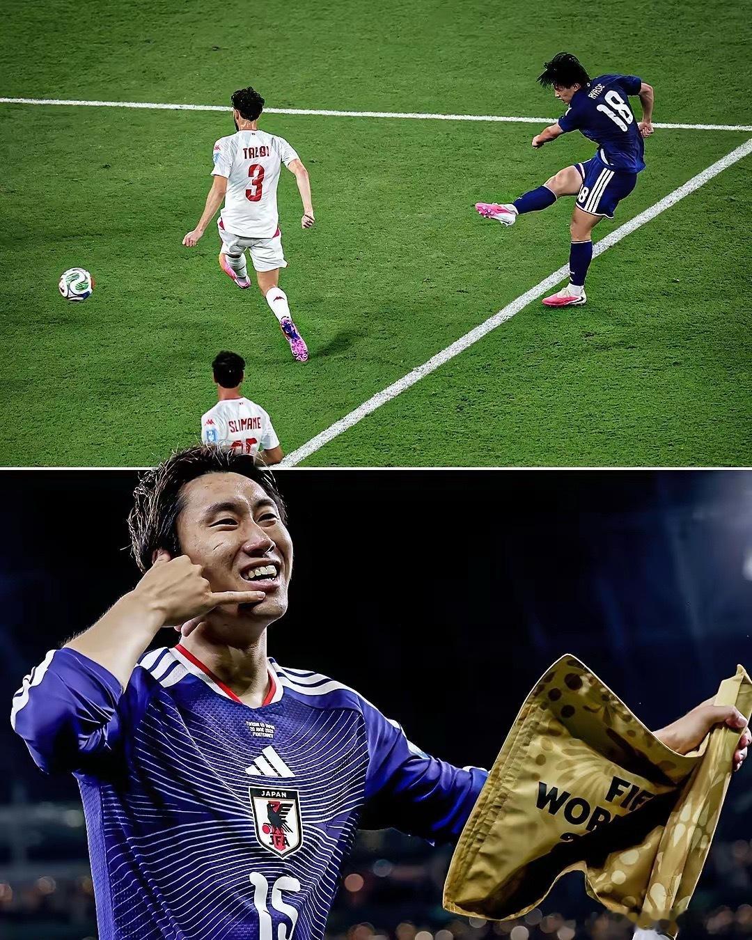 突尼斯半场0比2日本韩国是亚洲强队还有点勉强但日本确实能评世界强队日本足球真不愧