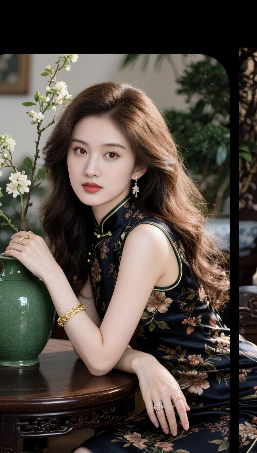 AI港风旗袍写真 随变ai随便玩