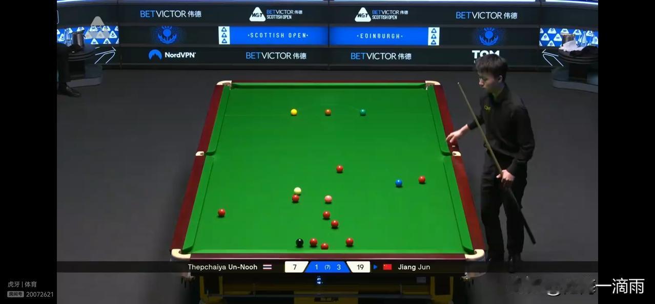 江俊轰出“四连鞭”率先晋级苏格兰公开赛8强！

今晚21点，江俊与泰国名将塔猜亚