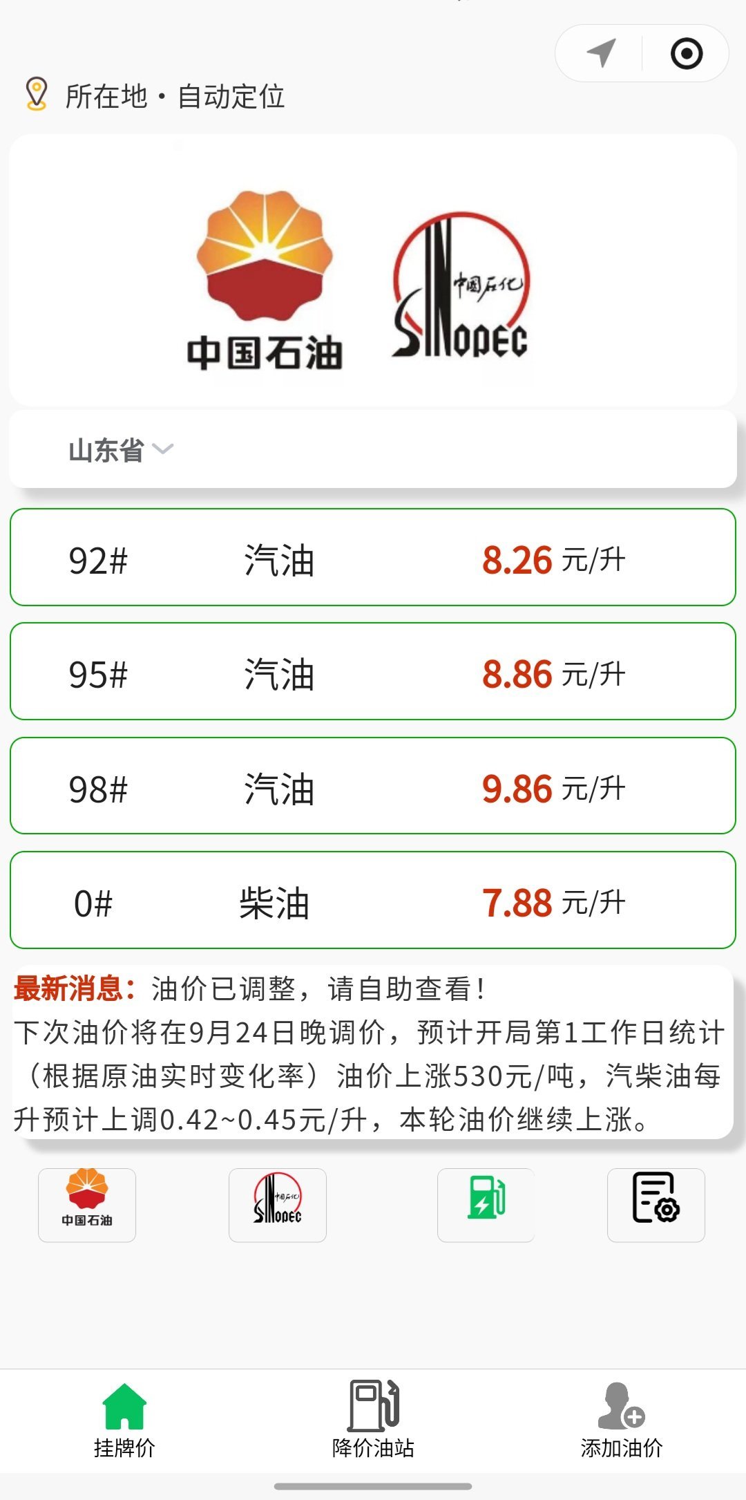 伙伴们，新一轮调价周期开启了，油价刚刚上涨这次还要涨，本轮油价涨幅更高，当前预计