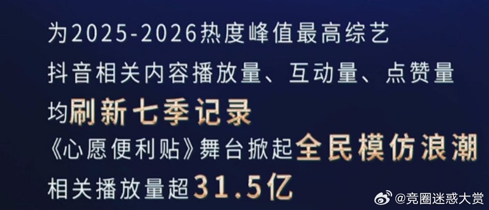 心愿便利贴播放量破31.5亿魔性出圈！李小冉版《心愿便利贴》播放量破31.5亿，