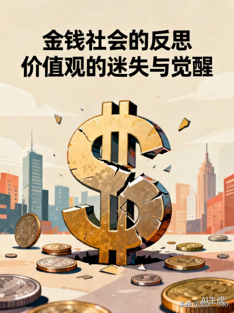 一切向钱看毁掉了一代人的灵魂，毁掉了道德观念，他让人性沦丧倒退千年。它摧毁了人间