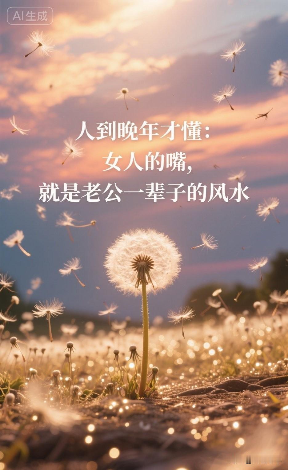 人到晚年才懂：女人的嘴，就是老公一辈子的风水。

《菜根谭》里有一句话：“口乃心