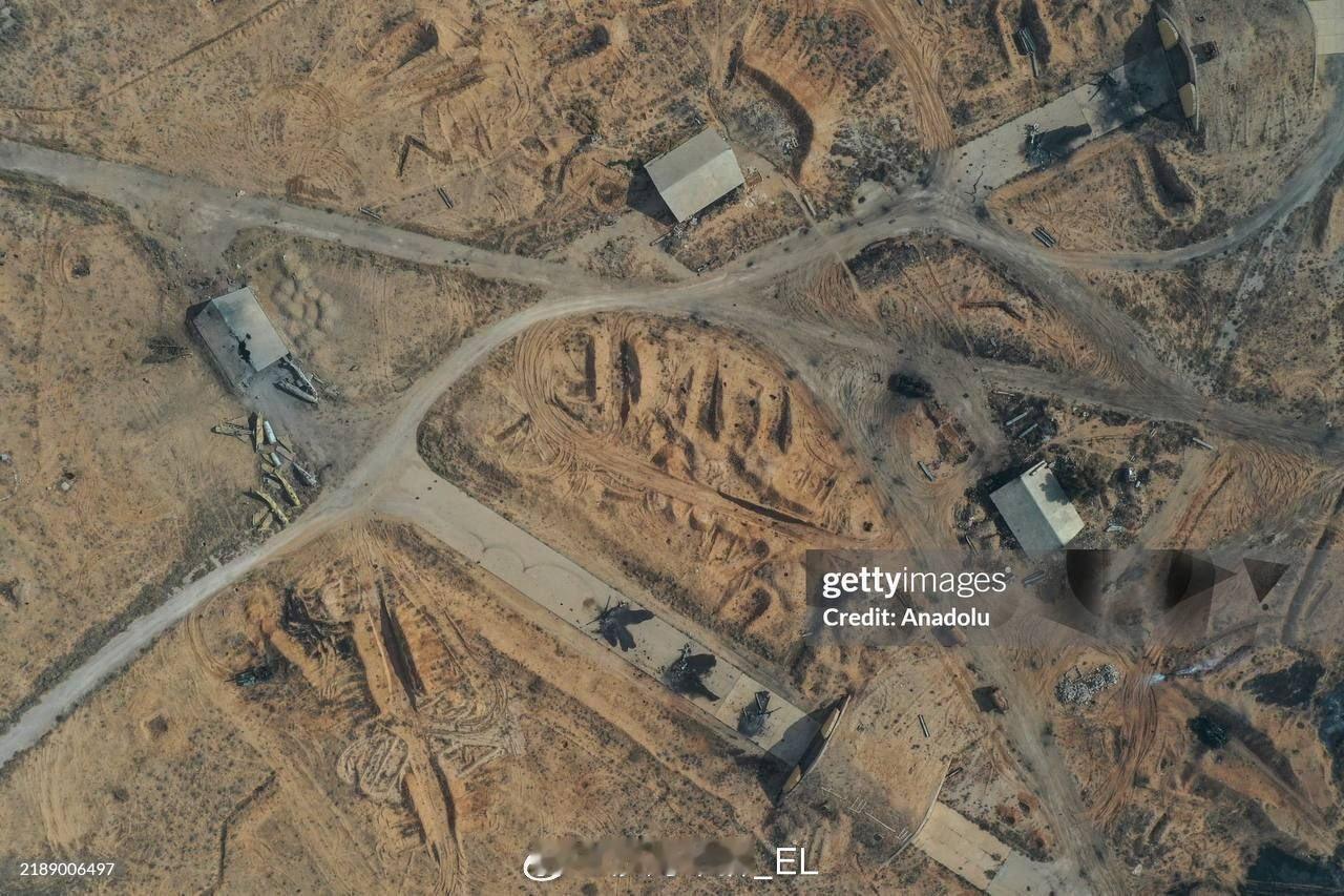 叙利亚首都大马士革的梅泽赫空军基地遭到以色列空军全面轰炸后的更多照片，前叙利亚军