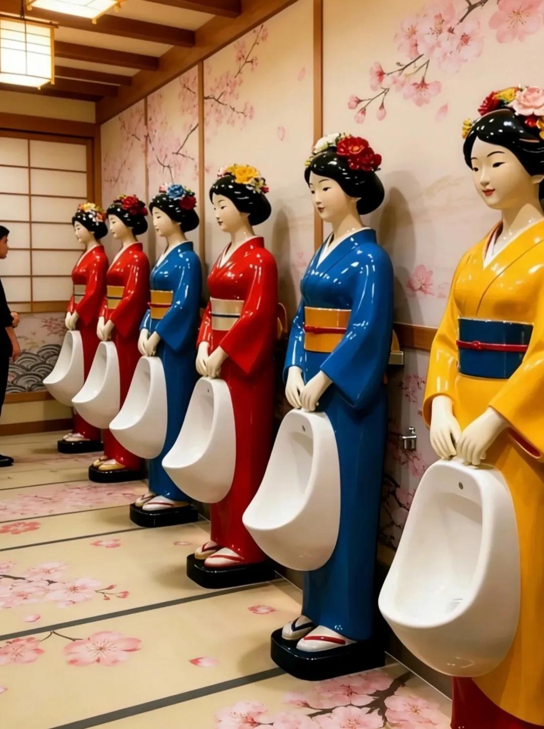 这抽象程度简直绝了…半夜上厕所看到这画面，不得当场吓破胆？这也太阴森了吧！