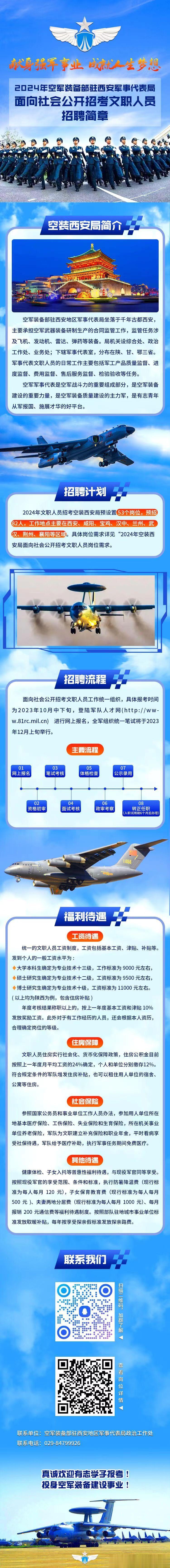 空军装备部西安军代局招聘启动！！！ ​​​