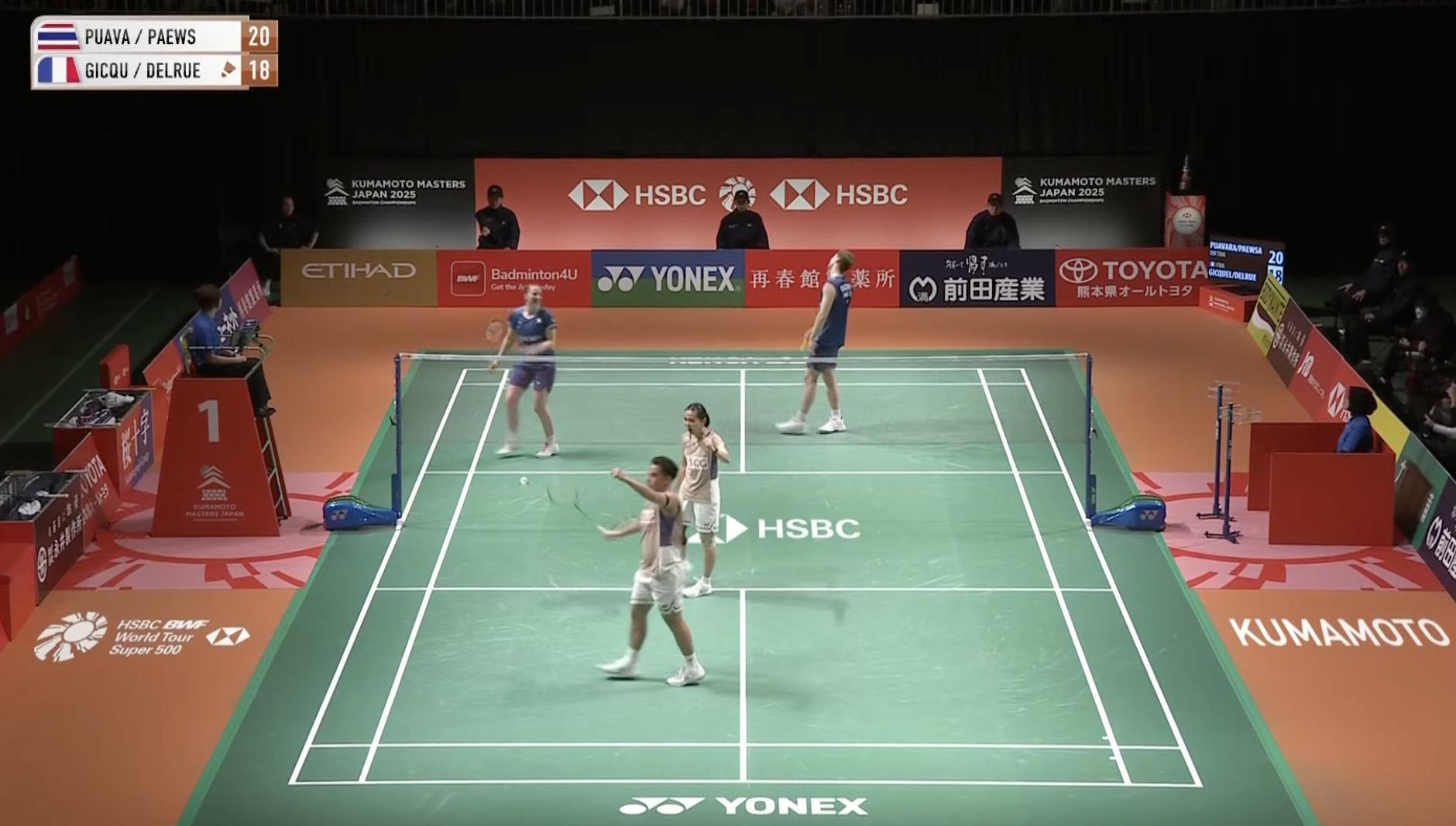 德差波/苏皮萨拉🇹🇭 21-18 🇫🇷吉凯尔/德尔吕