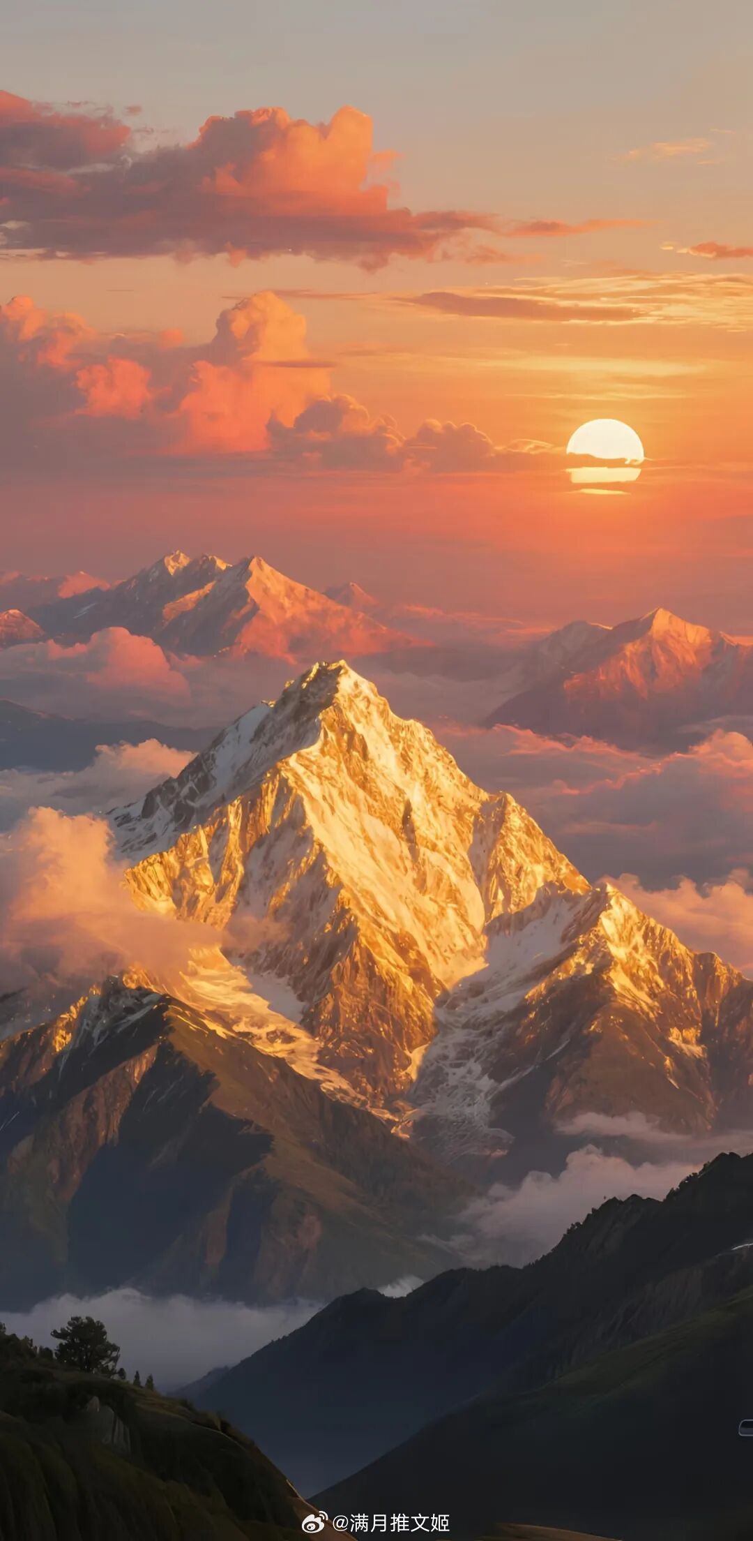 人生一万多次日出，一起看一次就够了。早安