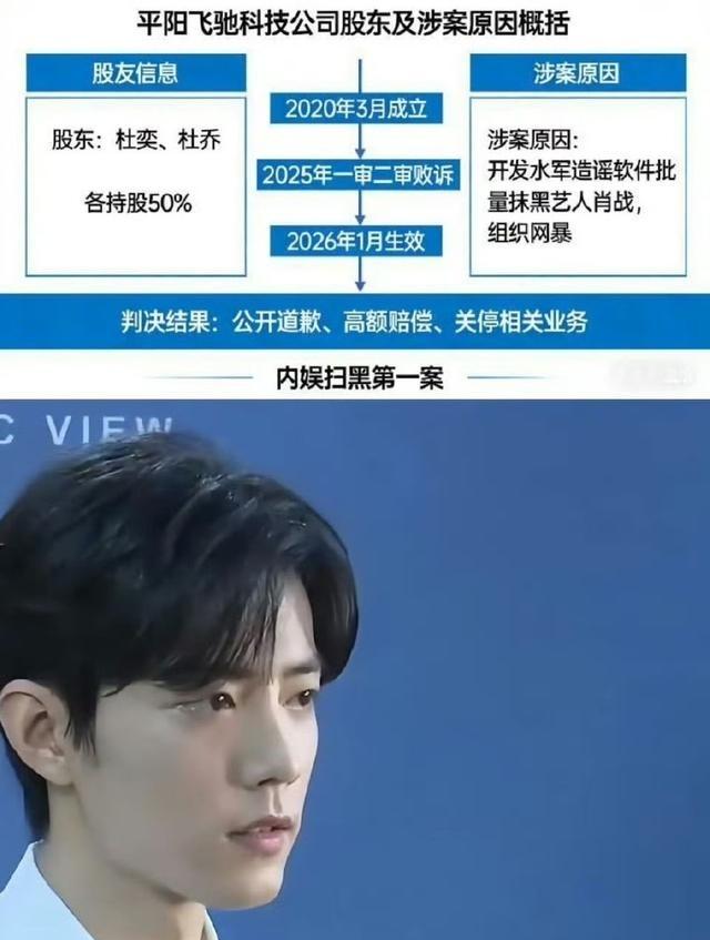 肖战告黑产终审胜诉了，这结果真的舒适。

那个被告公司叫“平阳飞驰”，2020年