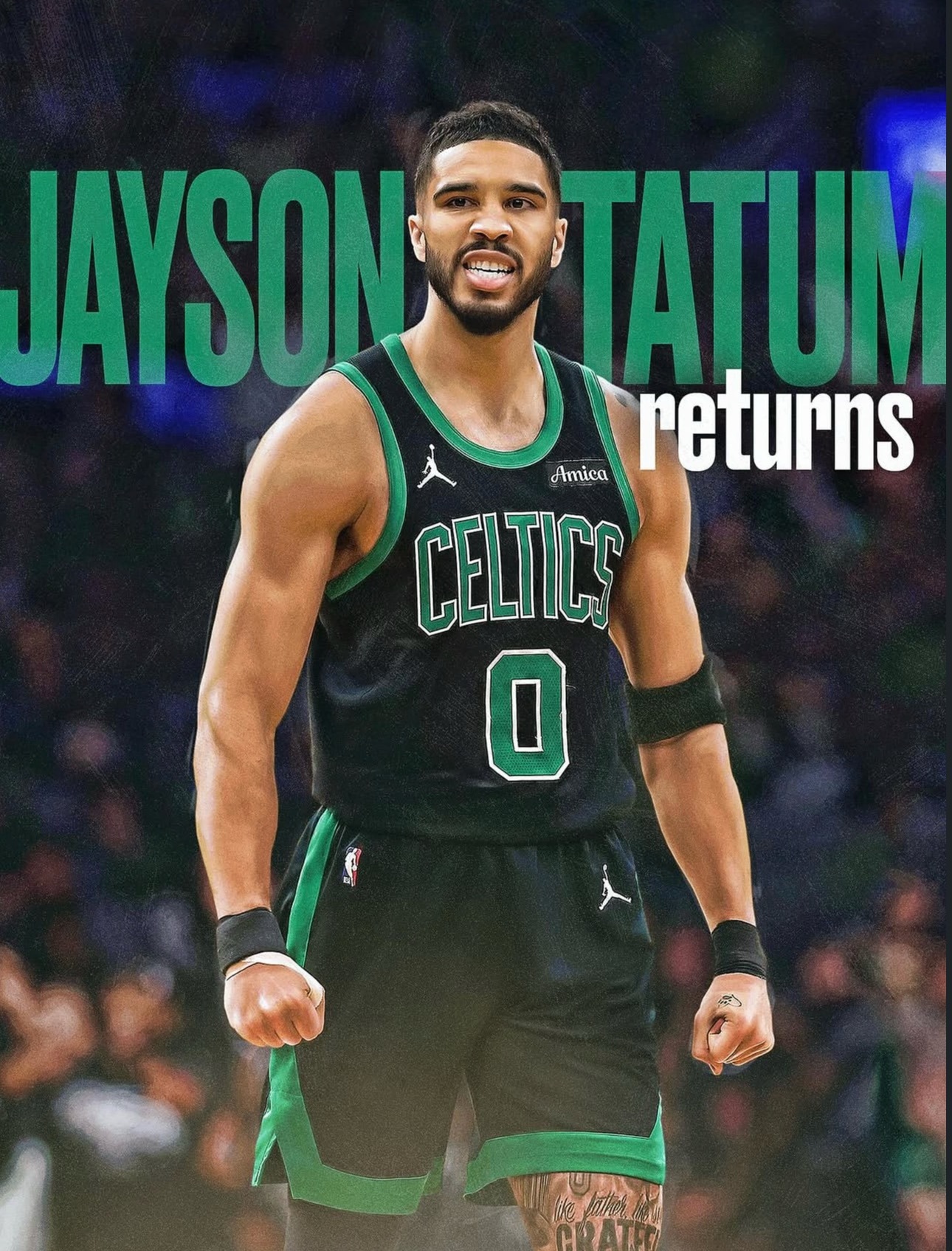 耐杀王回归！绿军官方：塔图姆将出战今天对阵独行侠的比赛！塔图姆对阵独行侠复出