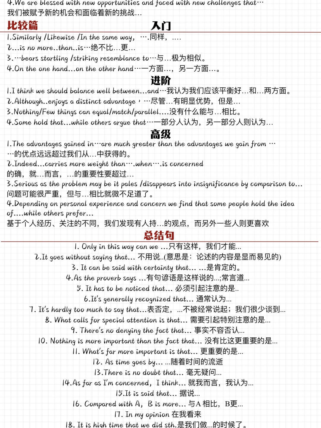我悟了！一片搞定英语作文！考试直接套用！