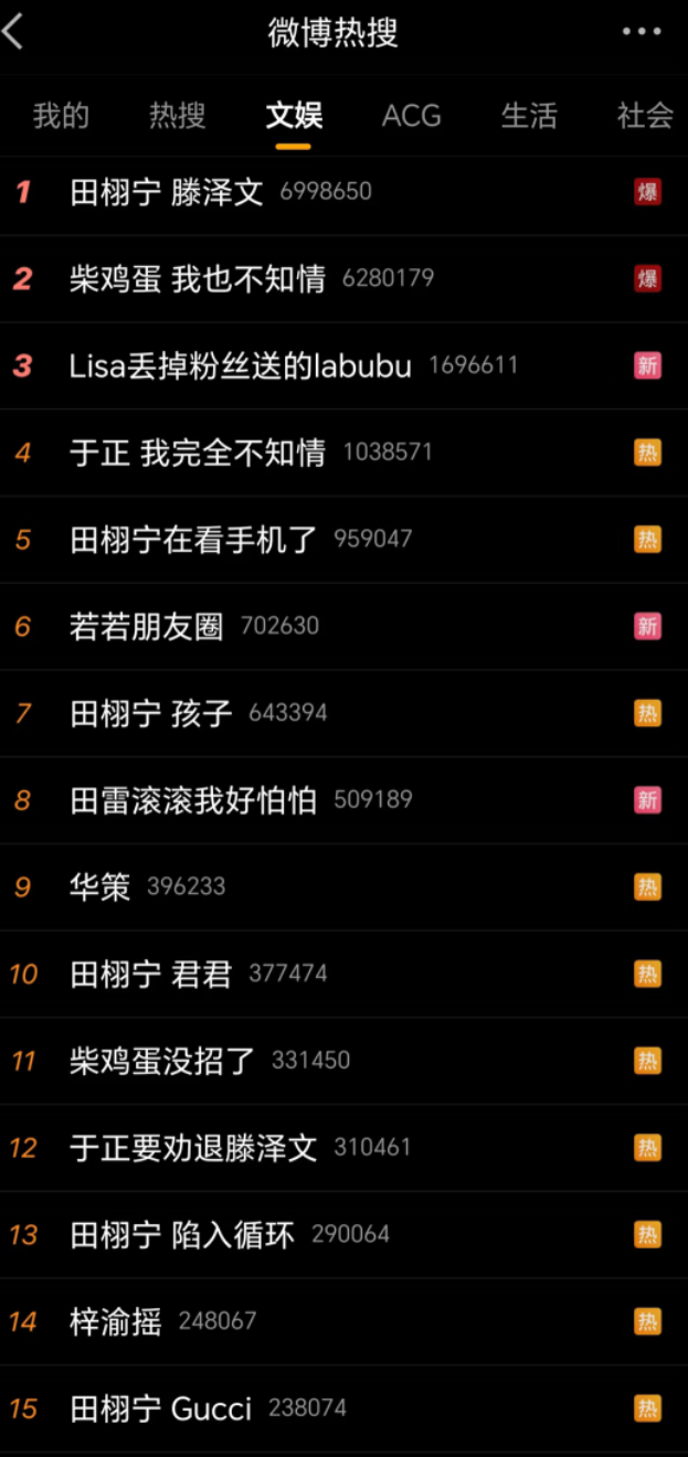 田栩宁以后给娱乐圈后辈说我当年微博单开一页，下个没有这种排面的，别说“爆了” ​