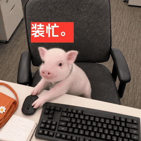 上班装忙表情包好贴心吧这个小猪的精神状态太符合我上班的时候了有时候没什么事情干 