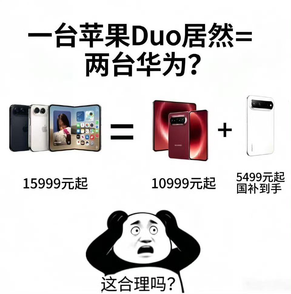 果粉说iPhoneDuo价格太高了一台iPhone Duo＝一台Pura X M