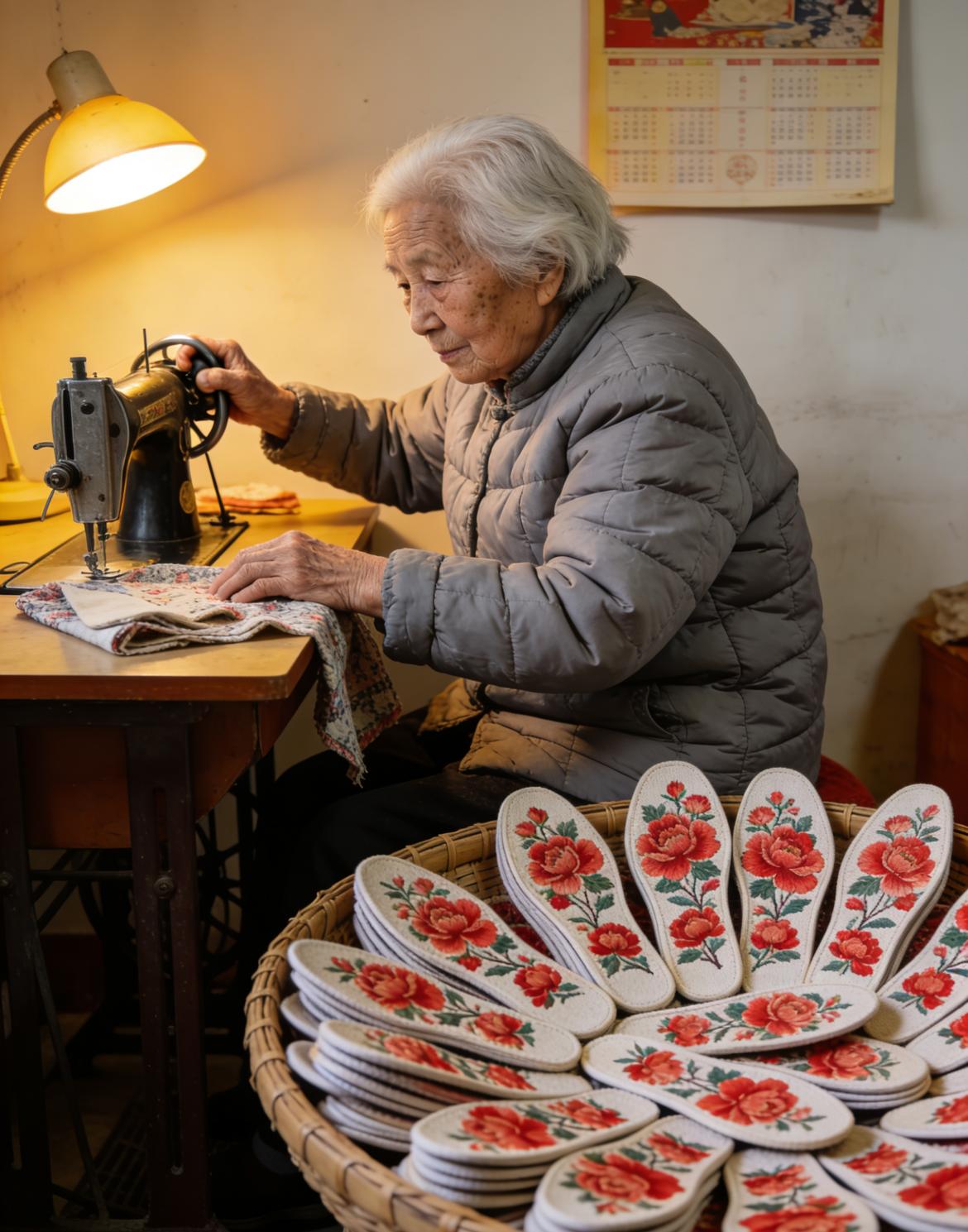 现在的老人家真会赚点钱，
不仅自己搞副业，
还会的特别多，今日在小区
看到一位老