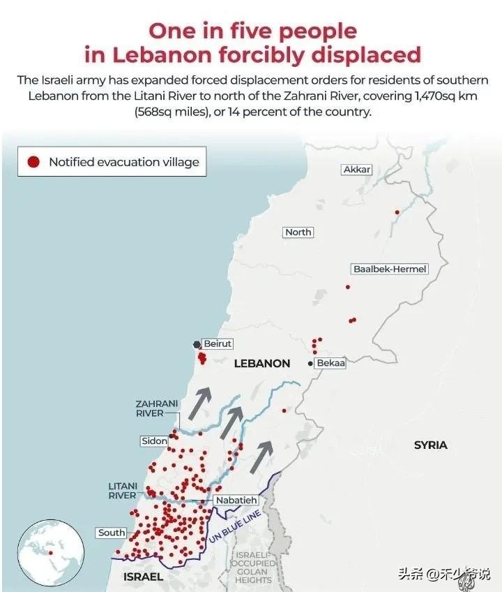 以色列要吞并黎巴嫩三分之一的领土
以色列现在已经毫不掩饰了，以色列议会内政与环境