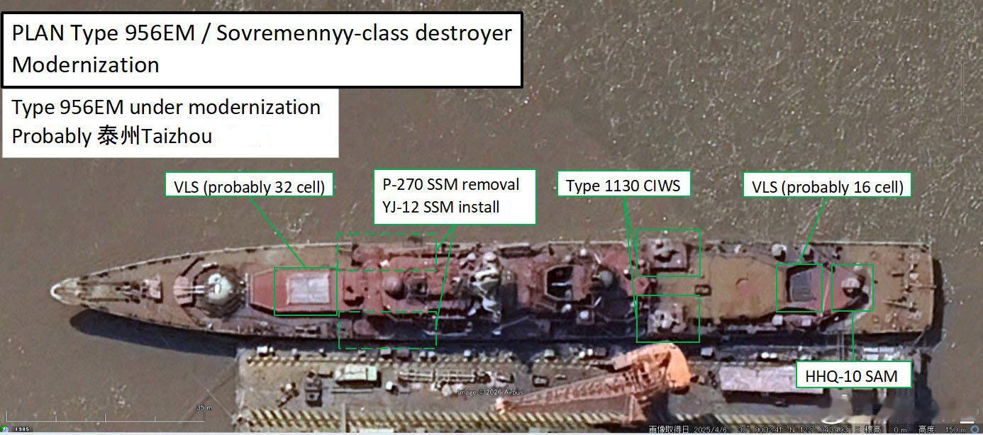 泰州舰一年前的改装进行时 