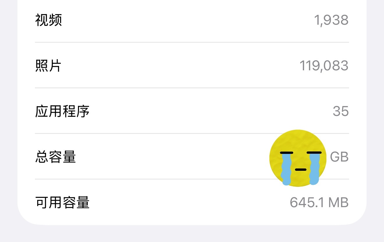 删了几千张照片结果内存没变没变的那一刻心态一下子崩了说的就是我吧 