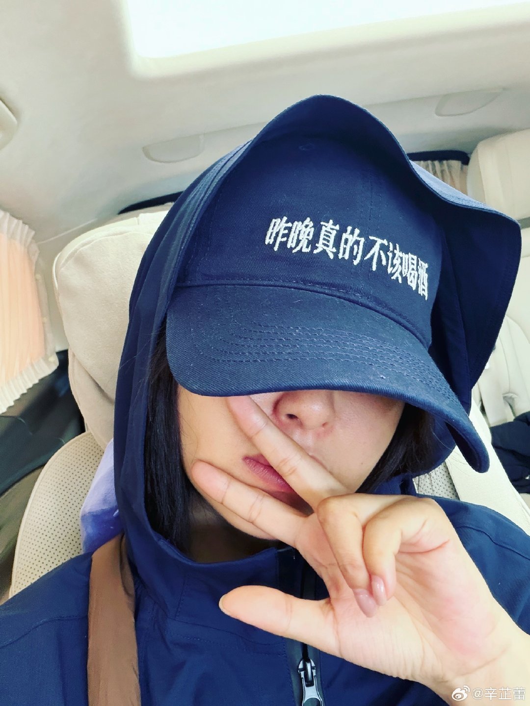 辛芷蕾的帽子辛芷蕾昨晚真的不该喝酒 淡淡的幽默感 ​​​
