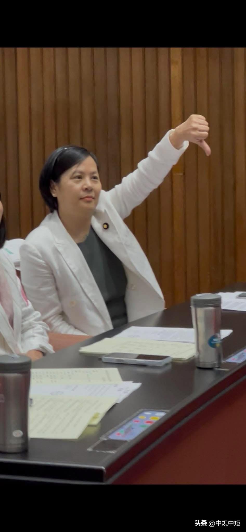 民进党立委吴思瑶健今（20日）在脸书发文叫嚣，看看李贞秀的嘴脸，黄捷在发言，她竟