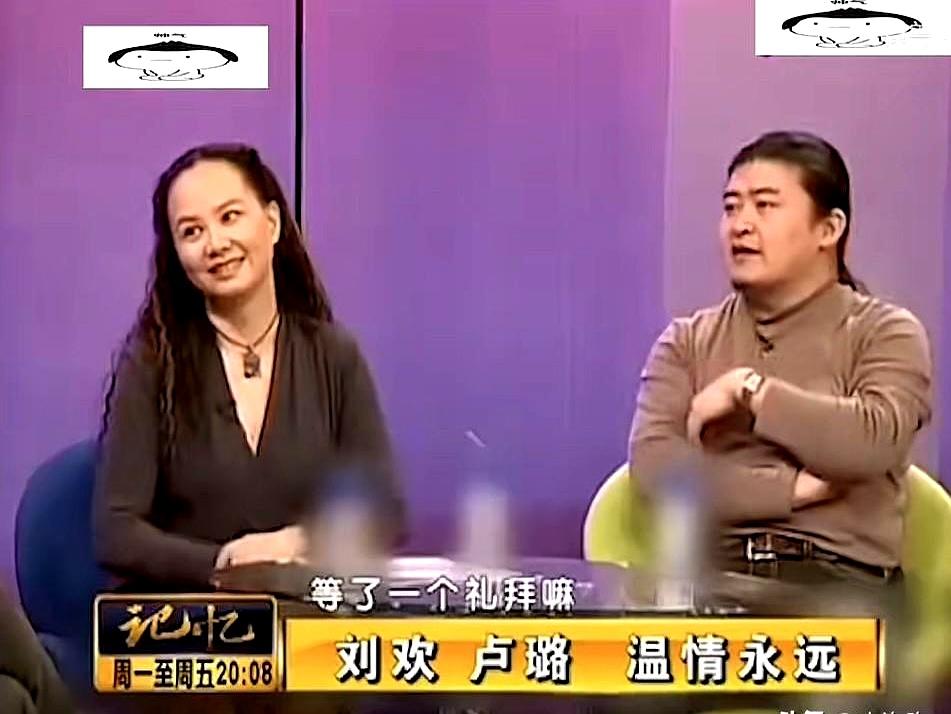 刘欢当年在湖南台那九天，愣是把人家台花卢璐给拐走了。
那时候卢璐一头好头发，声音