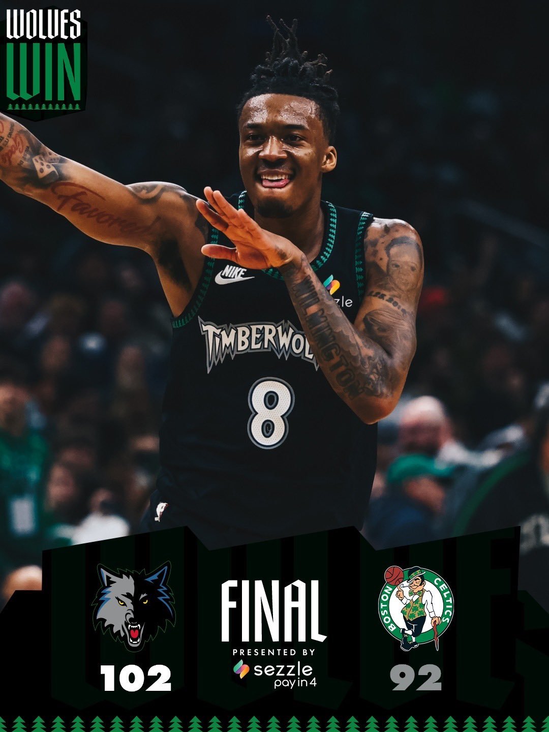 上一次凯尔特人主场输给森林狼，常规赛MVP还是纳什...那是2005年3月6日。