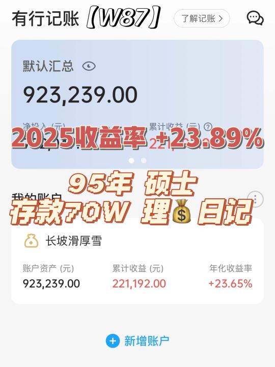95年硕士| 存款70w | 理财日记 | W87