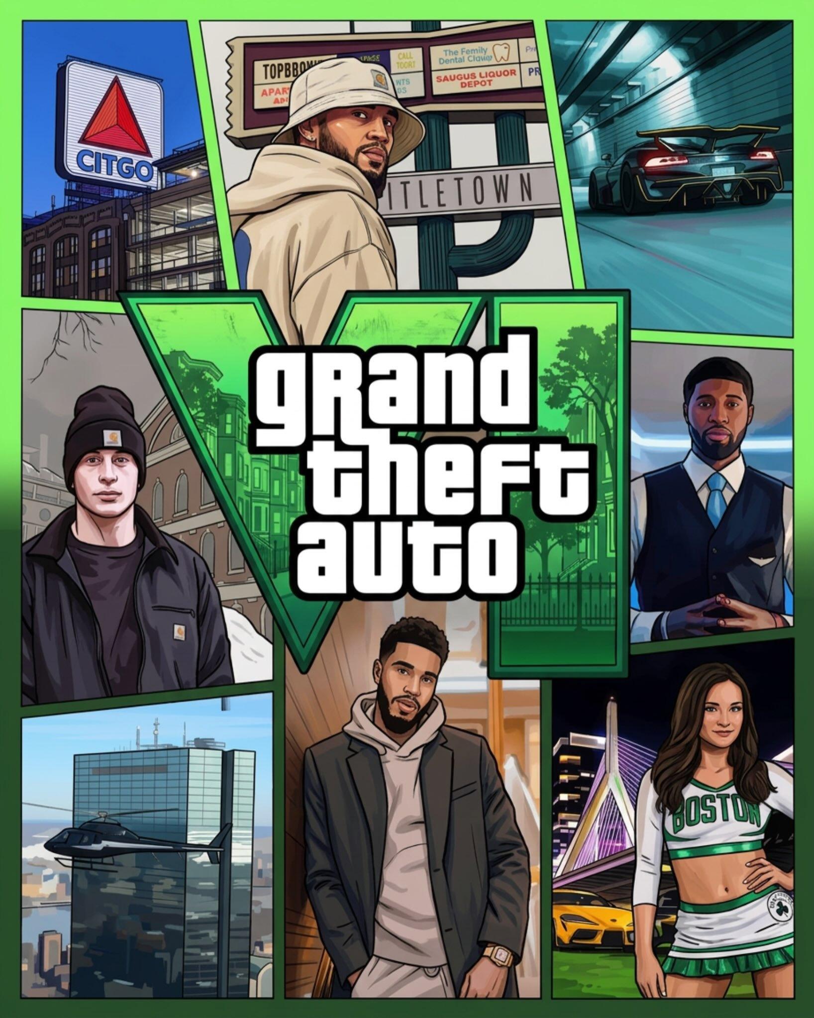 GTA 6 in November！绿军体育媒体Boscelts发布一组整活P图