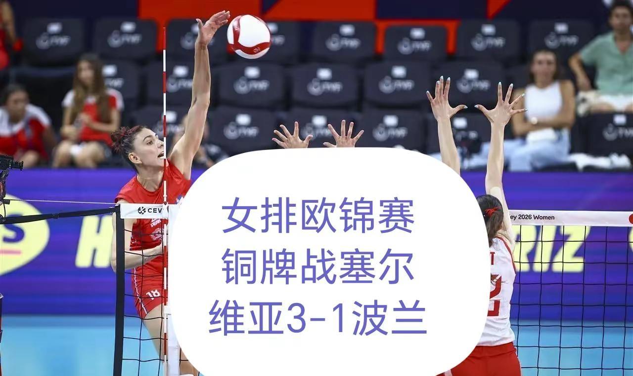 女排欧锦赛铜牌战塞尔维亚3-1波兰。女排欧锦赛铜牌战塞尔维亚3:1波兰，四局比分