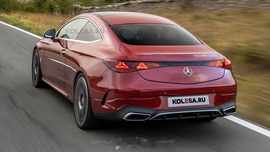 奔驰改款奔驰CLE谍照&渲染图 图1为中期改款奔驰CLE路试谍照，图2至图6为新