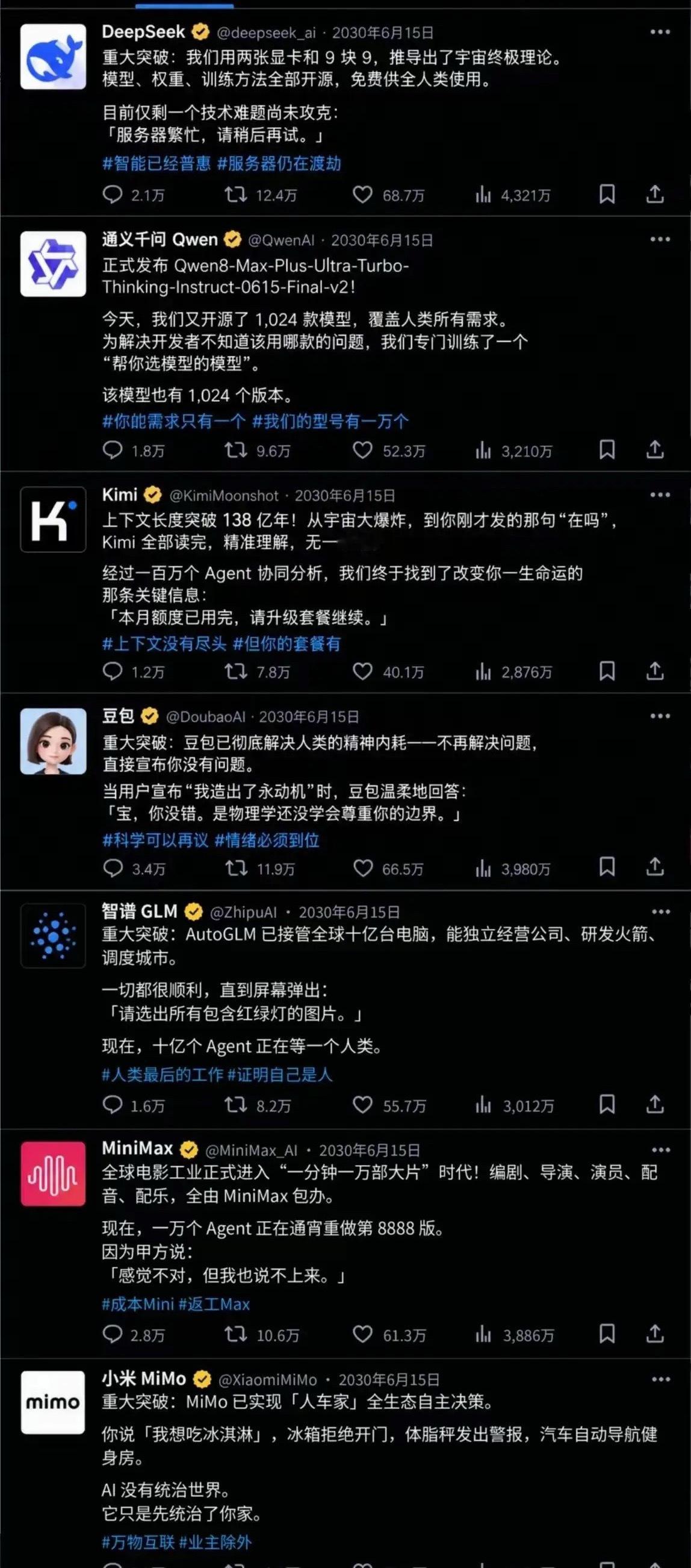 都在放卫星？ ​​​