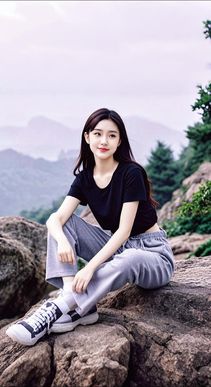 AI扩图 AI山间静影