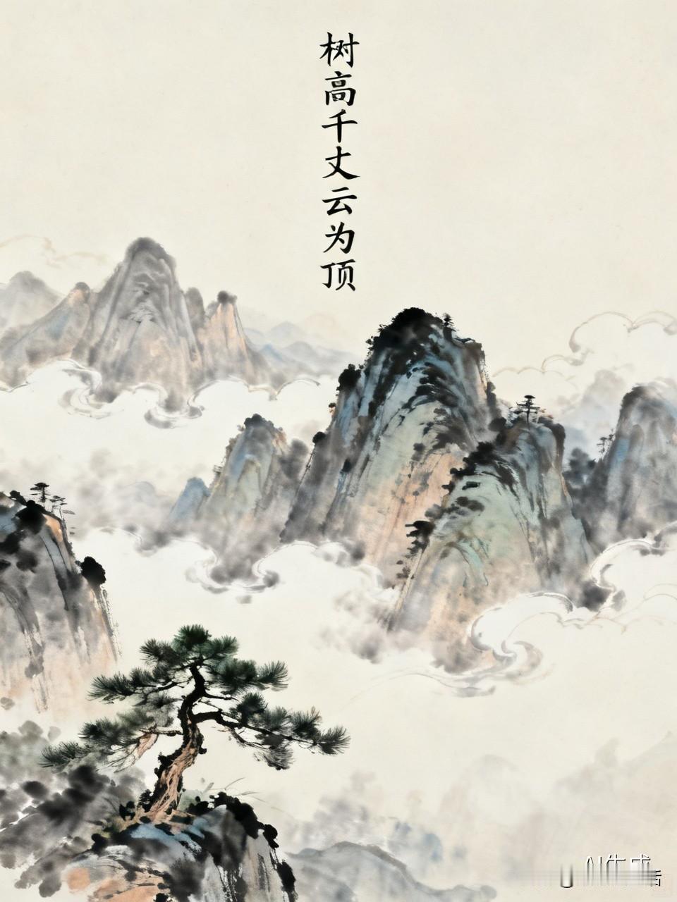 上联，水深千尺泥为底，求下联树高千丈云为顶！