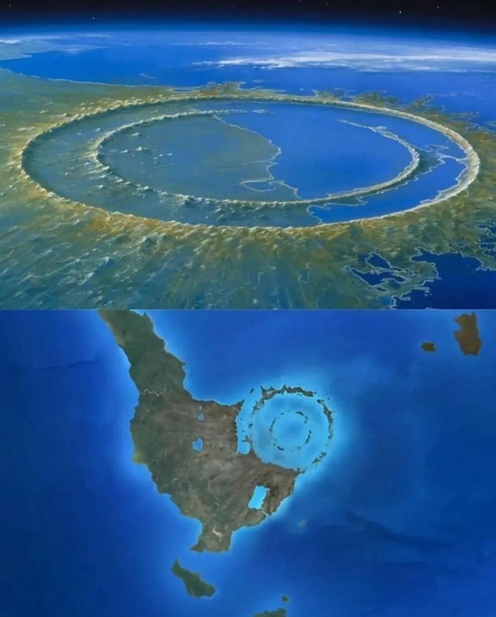 希克苏鲁伯陨石坑形成于约6600万年前，当时一颗直径约10公里的大型小行星与地球