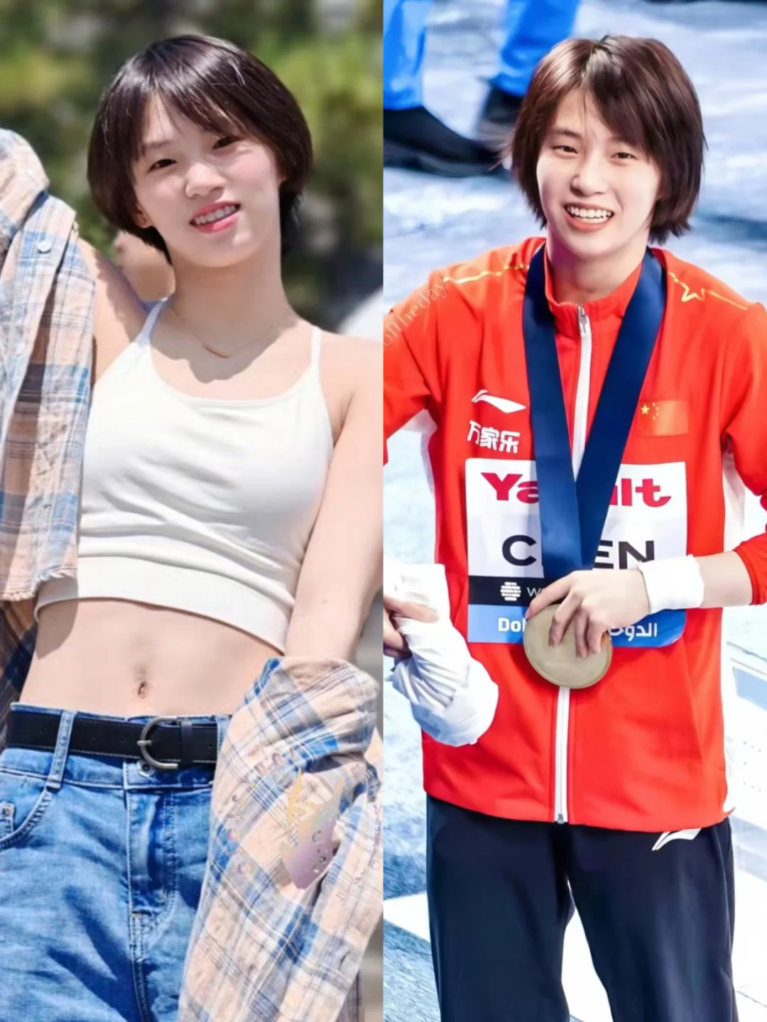 陈芋汐穿搭合集 很爱她身上的少年感