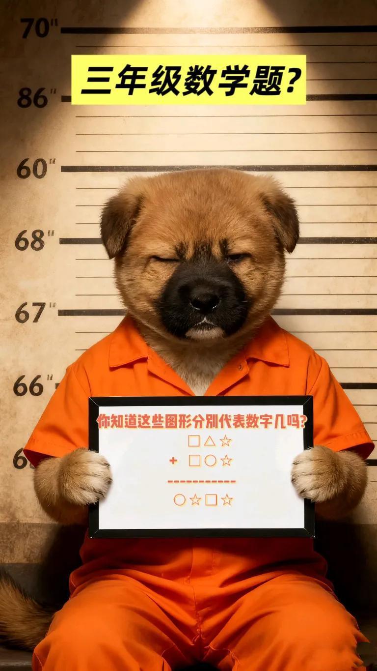 下面算式中相同的图形表示相同的数，你知道这些图形分别代表数字几吗？