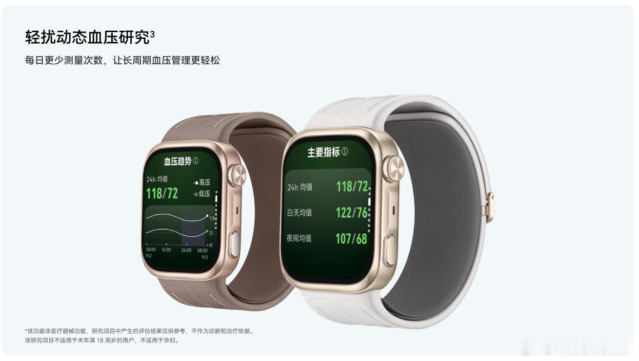 华为WATCHD3新品开箱华为WATCH D3完成迭代升级，从单点测量转向主动血
