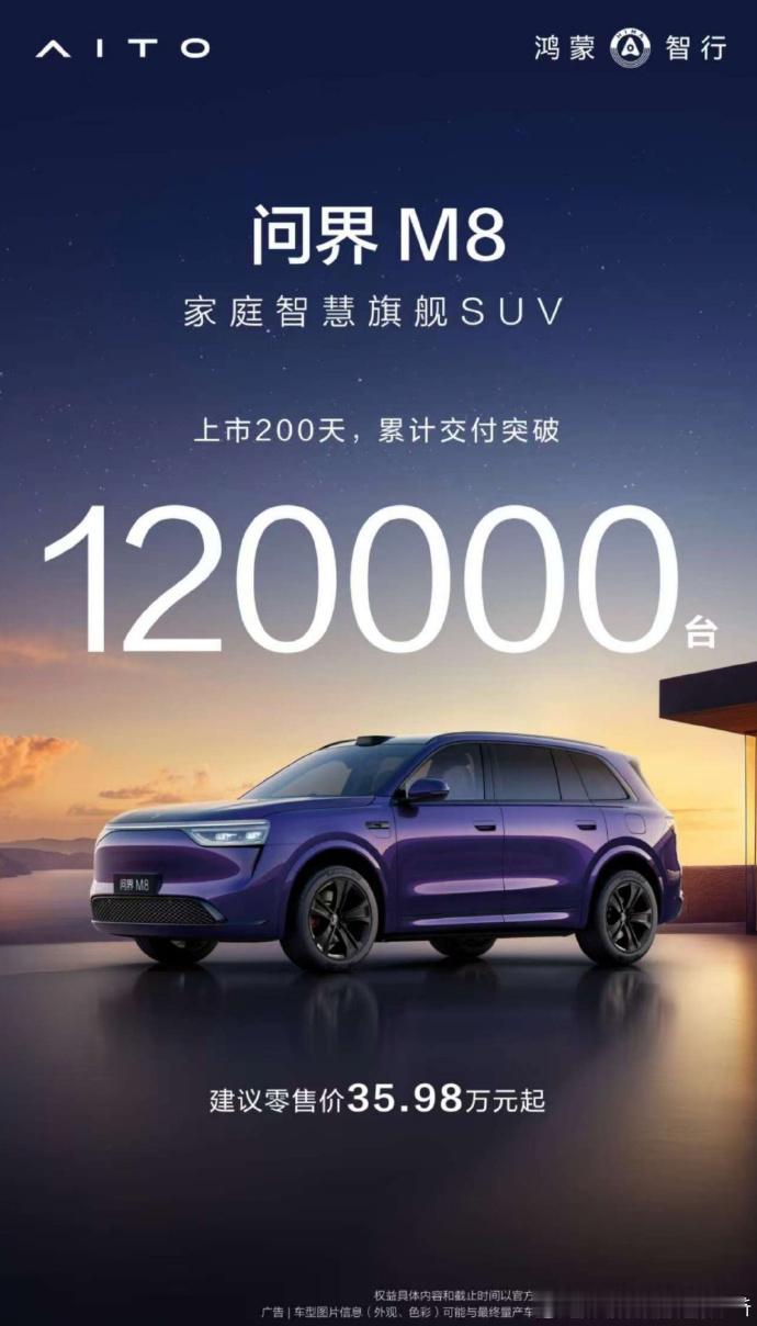 【智能汽车每日要闻】- 问界 M8上市200天，累交超12万台- 启境汽车将在华