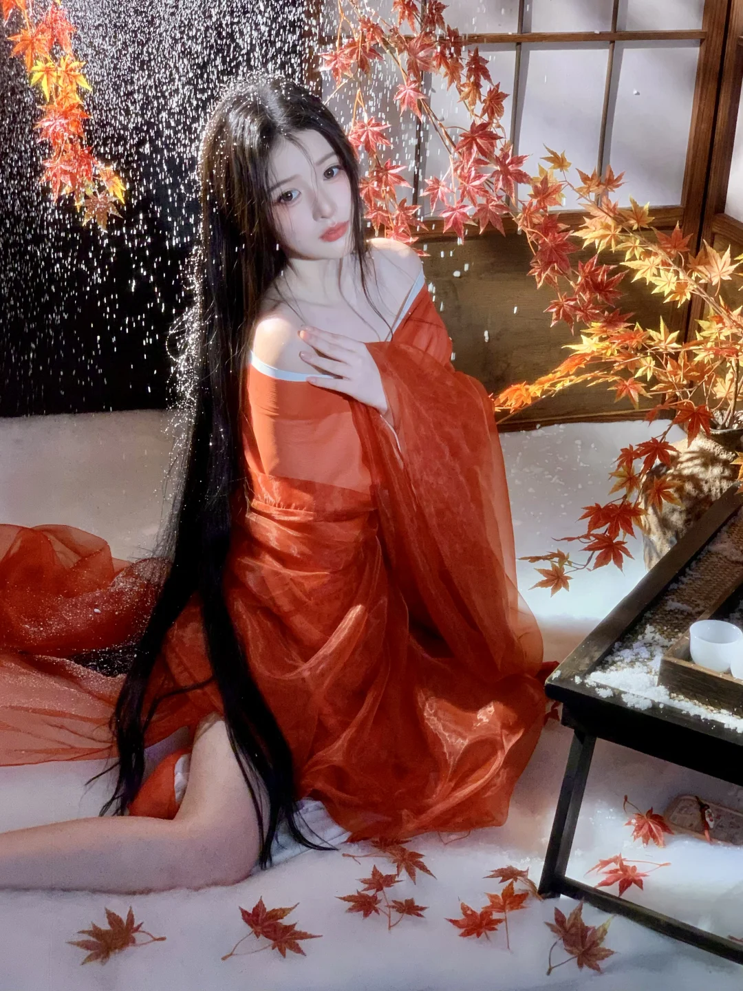 红衣白雪❄️又一次被中式美学震撼到了！