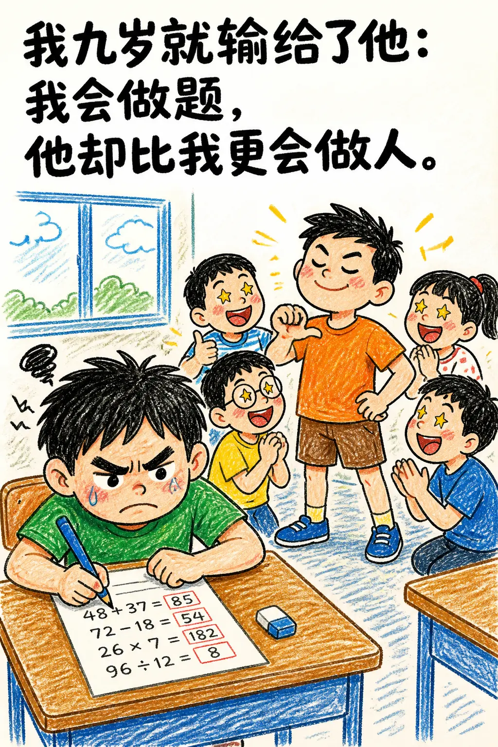 我九岁就输给了他：我会做题，他却比我更会做人