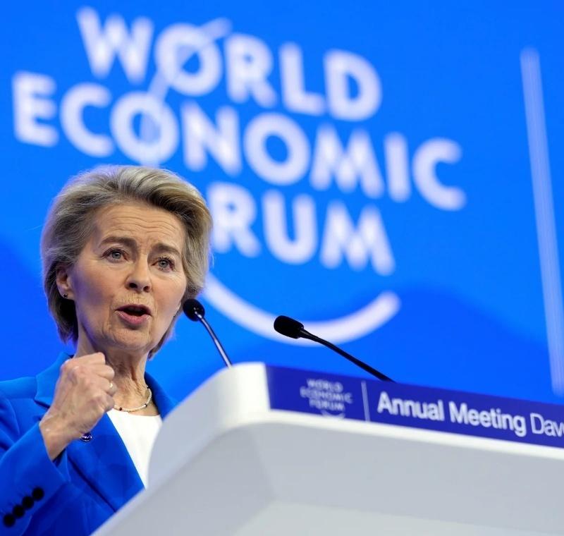 今天冯德莱恩在瑞士达沃斯上又一次表态说，丹麦及格陵兰岛“领土主权和完整不容谈判…