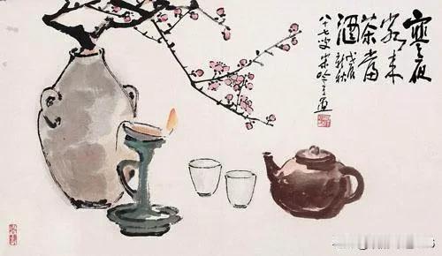 #下联：半杯苦茶品人生，诚邀上联？#上联：一盏美酒醉乾坤。